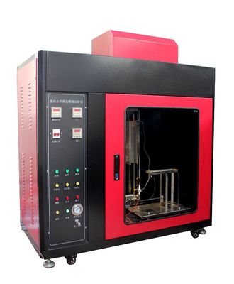 Teste de inflamabilidade horizontal e vertical de plásticos espumados com controlo MCU